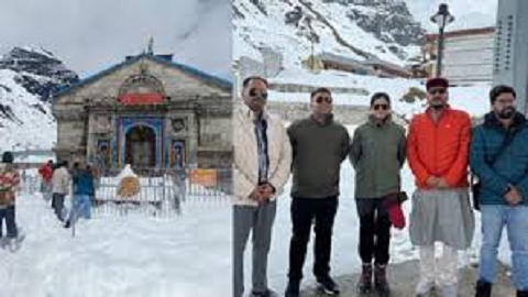 केदारनाथ धाम में अब भी 4 फीट बर्फ, पुलिस-आईटीबीपी के जवान तैनात..